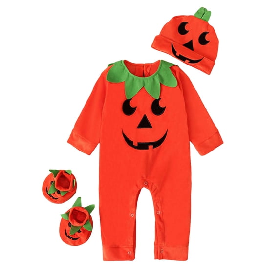 Kogui Boy Clothes Baby Boy Clothes Long Sleeve Printed Snap Romper with Pocket Baby Boy Outfits 0 3 6 9 12 18 24 Months (Orange,6-12 Months)