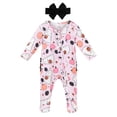 thumbnail image 1 of Kogui Girl Clothes Winter Baby Girl Romper Fall Winter Clothes Ruffle Sweater Long Sleeve Bodysuit Jumpsuit and Headband 0 3 6 9 12 18 24 Months (Pink,0-3 Months), 1 of 9
