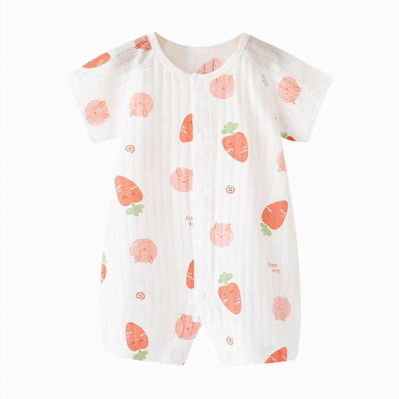 Kogui Newborn Romper Baby Boy Short Sleeve Newborn Baby Boys Sleeveless Romper One Piece Jumpsuit Summer Clothes 0 3 6 9 12 18 24 Months (Red,6-12 Months)