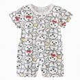 thumbnail image 1 of Kogui Newborn Romper Boys for Summer Newborn Baby Boy Outfit Romper Bodysuit Jumpsuit One Piece Clothes 0 3 6 9 12 18 24 Months (White,12-18 Months), 1 of 4