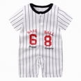 thumbnail image 1 of Kogui Newborn Romper Unisex Newborn Baby Boy Summer Outfit Romper Jumpsuit Cute Infant Clothes 0 3 6 9 12 18 24 Months (White,6-12 Months), 1 of 4