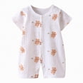 thumbnail image 1 of Kogui Newborn Romper for Boys Baby Boys One Pack Short Sleeve Romper for Newborn and Infant 0 3 6 9 12 18 24 Months (Coffee,6-12 Months), 1 of 4