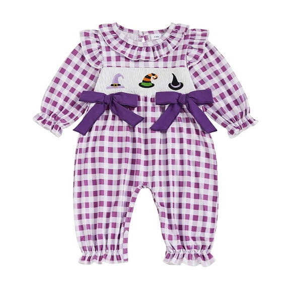 Kogui Rompers for Girls Baby Girl Clothes Cowgirl Outfit Boy Highland Cow Print Jumpsuit Fall Winter Cowboy Outfits 0 3 6 9 12 18 24 Months (Purple,0-3 Months)