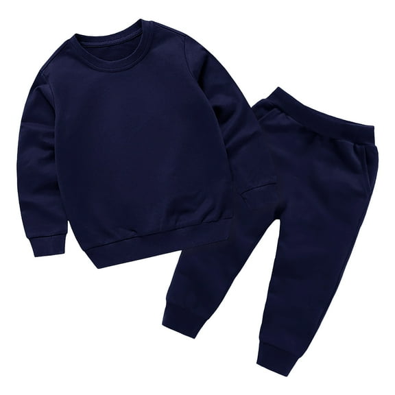 Kogui Outfits for Toddler Boys Boys 2 Piece Long Sleeve Shirt and Pants Set for Toddlers Size 3T 4T (Dark Blue,3-4 Years)