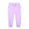 thumbnail image 1 of Kogui Pants for Teen Girls Girls Wide Leg Sweatpants Straight Leg Jogger Sweatpants Kids High Waist Baggy Loose Pants Size 6-7 (Purple,6-7 Years), 1 of 5
