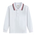 thumbnail image 1 of Kogui Polo Shirts for Boys Girls Uniform Shirts Long Sleeve Polo Shirt for Girls School Uniform Shirts Size 10-11 (White,10-11 Years), 1 of 3
