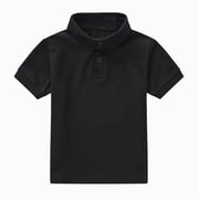 18 month black dress shirt Boys Long Sleeve Dress Shirts Gradient Color Button Up Collared Shirt Chest Pocket for Toddler and Boy 6M-8T (12-18 Months, Black)