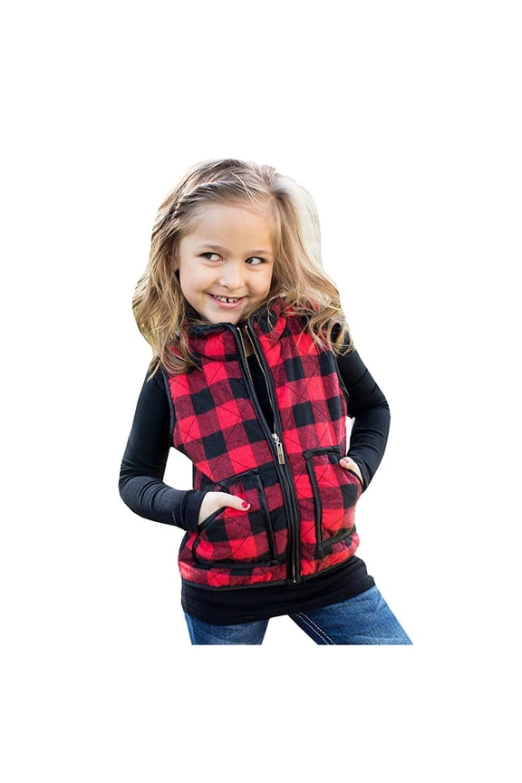 Puffer Vest Kids Baby Toddler Puffer Vest Boys Lightweight Sleeveless Jacket Girls Casual Fall Winter Waistcoat Outerwear for Kids 2T 3T (Red,2-3 Years)