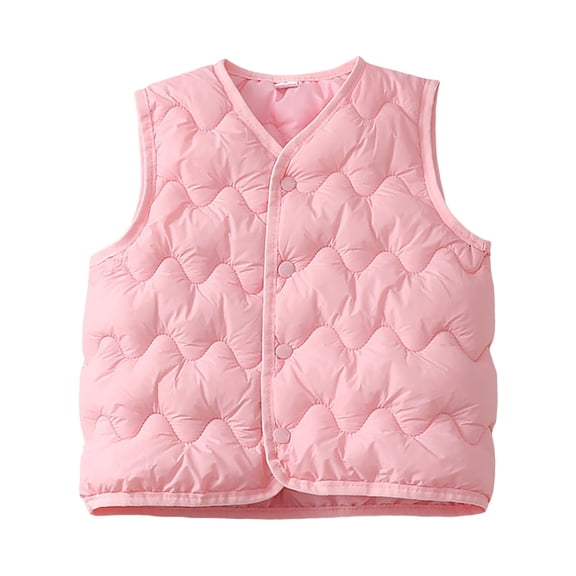 Kogui Puffer Vest Toddler Boy Girls Puffy Vest Coat Water-Resistant Warm Winter Sleeveless Kids Jacket 4T 5T (Pink,4-5 Years)