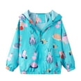 thumbnail image 1 of Kogui Rain Jacket Toddler Girl Baby Girl's and Toddler Windbreaker Jacket (Sky Blue,100), 1 of 3