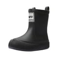 thumbnail image 1 of Kogui Rainboots Boots Girls Kid's Rain Boots for Boys Girls Waterproof Durable Rubber Boots Easy-on Outdoor Unisex-Child Mud Boots Size 1.5 (Black,Big Kids 1.5), 1 of 7