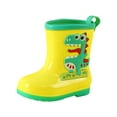 thumbnail image 1 of Kogui Rainboots Boots Girls Kids Girls & Boys Rain Boots with Easy-on Handles Waterproof Outdoors Size 1.5 (Yellow,Big Kids 1.5), 1 of 4