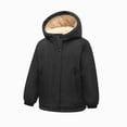 thumbnail image 1 of Kogui Raincoat for Girls Girls Fleece Lined Jacket Warm Windproof Hooded Zip Up Kids Winter Coat with Pockets Sizes 1-14Y (Black,11-12 Years), 1 of 8