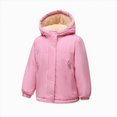 thumbnail image 1 of Kogui Raincoat for Girls Girls Fleece Lined Jacket Warm Windproof Hooded Zip Up Kids Winter Coat with Pockets Sizes 1-14Y (Pink,13-14 Years), 1 of 8