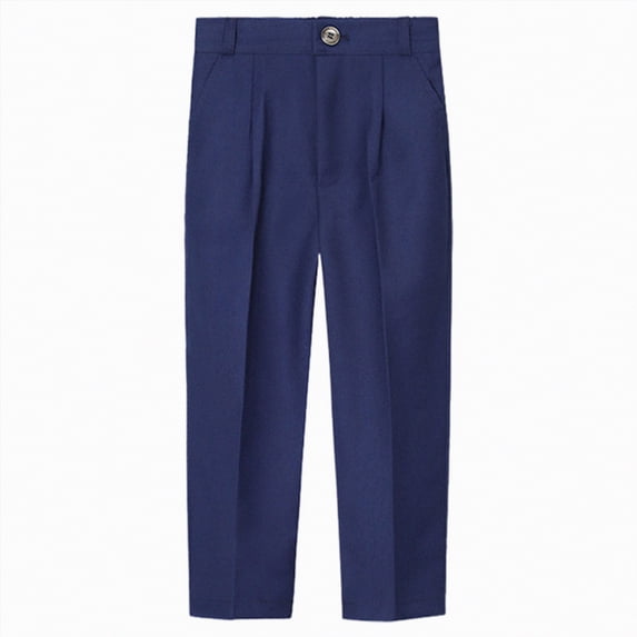 Kogui School Pants for Boys Boys Stretch Relaxed Straight Chino Pants Size 7-8 (Blue,7-8 Years)