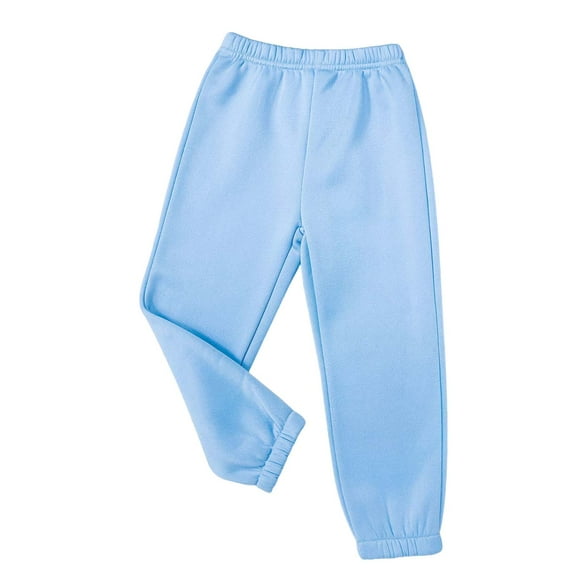 Kogui School Pants for Girls Girls Sweatpants - Girls' Activewear High Waisted Jogger Pants Size 7-8 (Light Blue,7-8 Years)