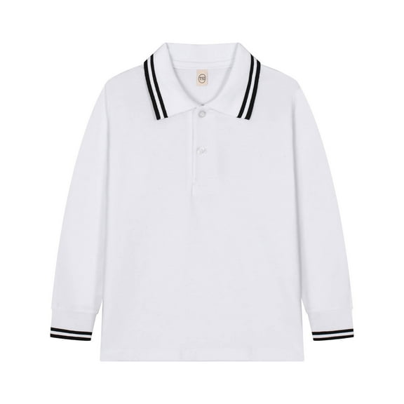 Kogui School Uniform for Boys Shirts Girls School Uniform Long Sleeve Polo Shirt Kids Golf Pique Polo Shirts Size 8-9 (Light Purple,8-9 Years)