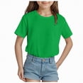 thumbnail image 1 of Kogui Shirts for Girls Trendy Girls Shirts Short Sleeve Soft T-Shirts Tees Tops Clothes for Kids Size 9-10 (Green,9-10 Years), 1 of 4