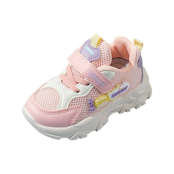 Kogui Shoes for Big Girls Baby Sneakers Girls Lightweight Breathable Walkers Shoes Size 11.5 (Pink,Little Kids 11.5)