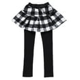 thumbnail image 1 of Kogui Skirt Leggings for Girls Girls Leggings Ruffle Skirt School Uniform Pants Kids Clothes Size 6-7 (White,6-7 Years), 1 of 9