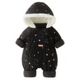 thumbnail image 1 of Kogui Snow Suit Toddler Boy Baby Boy Winter Fleece Snowsuit Jacket Toddler Girl Jumpsuit Warm Snow Suit Coat 2T 3T (Black,2-3 Years), 1 of 7