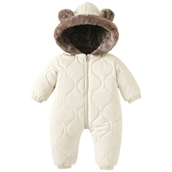 Kogui Snowsuit Baby Boy Cute Baby Boys Snowsuit New Born Baby Girls Winter Coat Toddler Clothes 10 18 Months (White,10-18 Months)