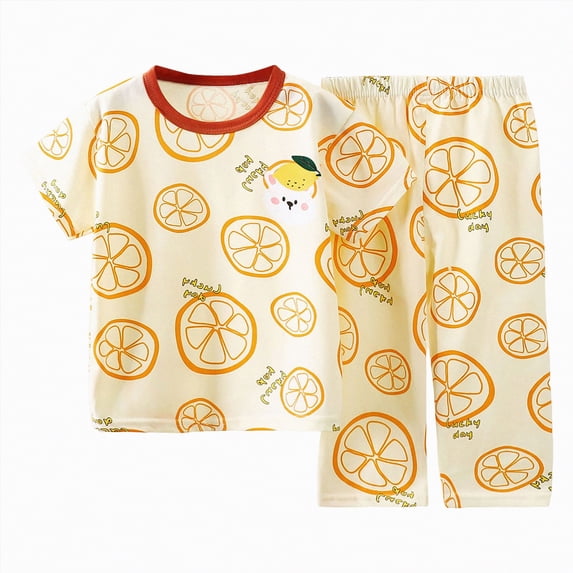 Kogui Summer Pajamas for Girls Girls Button Down Satin Pajama Sets Silky Short Sleeve Top & Pants Lounge Wear Teens Cozy Nightwear 2PCS PJS Size 9-10 (Yellow,9-10 Years)