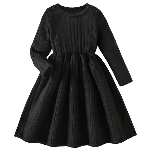 Kogui Sweater Dress for Girls Toddle Girls'Long Sleeve Dressy Dresses Fall Size 9-10 (Black,9-10 Years)