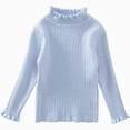 thumbnail image 1 of Kogui Sweater for Toddler Girls Girls Sweaters Casual Kids Pullover Sweater Crew Neck Long Sleeve Knit Jumper Top for Girl Toddler Girls 12 18 Months (Light Blue,12-18 Months), 1 of 5