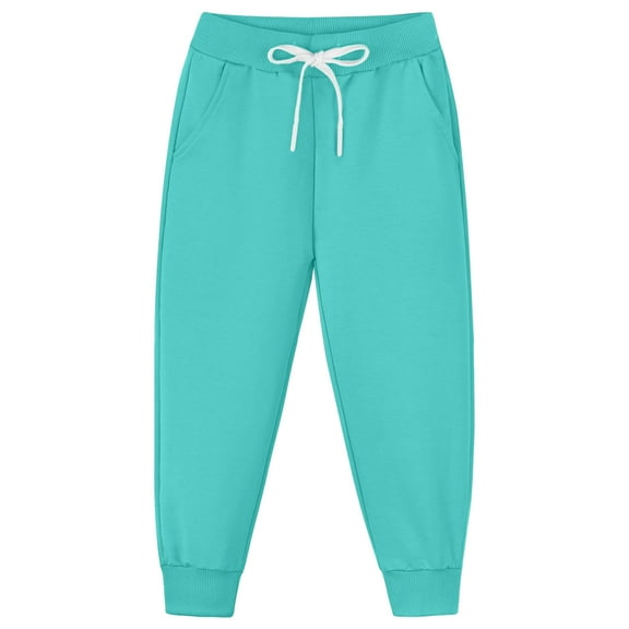 Kogui Sweatpants for Teens Girls Sweatpants - Soft Joggers - Casual Athletic Pants for Girls Size 7-8 (Mint Green,7-8 Years)