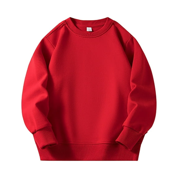 Kogui Sweatshirt Boys Boy's Long Sleeve Crewneck Sweatshirt Size 4T 5T (Red,4-5 Years)