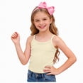 thumbnail image 1 of Kogui Tank Top for Girls Girls Dance Tank Tops Racerback Camisole Undershirts Spaghetti Strap Camis Dance Clothes Tank Tops for Girls Size 12-13 (Light Yellow,12-13 Years), 1 of 7
