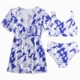 thumbnail image 1 of Kogui Teen Bathing Suits Bikini Girls Swimsuits 3 Piece Bathing Suit Printed Bikini Set with Cover Up Skirt Summer Beach Swimwear Size 8-9 (Blue,8-9 Years), 1 of 8