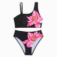 thumbnail image 1 of Kogui Teen Bathing Suits Girl Two-Piece Bikini Swimsuits Kids Tankini Bathing Suit Sport Swimwear Size 11-12 (Black,11-12 Years), 1 of 9