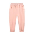 thumbnail image 1 of Kogui Toddler Baggy Pants Girl Girls Sweatpants Wide Leg Sweatpants Kids Elastic High Waist Baggy Straight Leg Sweat Pants 4T 5T (Pink,4-5 Years), 1 of 5