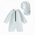 thumbnail image 1 of Kogui Toddler Boy Bathing Suits Baby Boy Rash Guard Swimsuit Toddler Long Sleeve One Piece Zipper Bathing Suit Infant Swimming Suit 2t 3t (Light Green,2-3 Years), 1 of 4