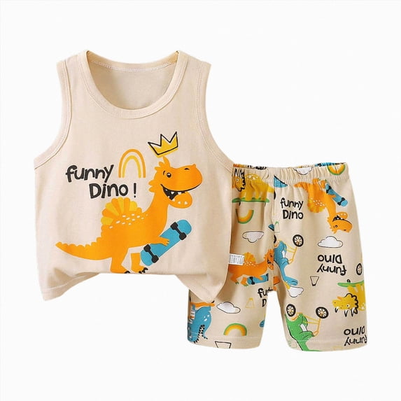 Kogui Toddler Boy Beach Shorts Set Toddler Baby Boy Outfit Short Sleeve T-Shirt Pullover Tops Shorts 2Pcs Set Summer Clothes 3 6 9 12 18 24 Months 2T 3T 4T 5T 6T 7T (Orange,2-3 Years)
