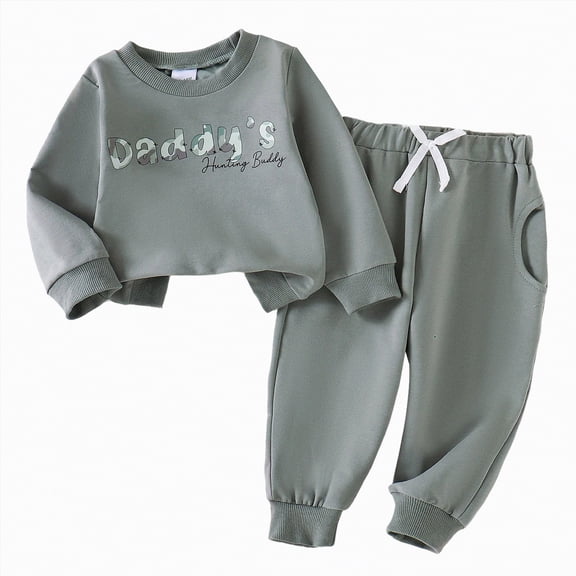 Kogui Toddler Boy Clothes Long Sleeve Boys Warm Sweatshirt & Sweatpants Set, 2-Piece 5T 6T (AG,5-6 Years)
