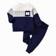thumbnail image 1 of Kogui Toddler Boy Outfits Winter Baby Boy Halloween Outfit Cutest Patch Sweatshirt Drawstring Long Pants Toddler Fall Clothes 3 6 9 12 24 Months 2T 3T 4T (Blue,6-12 Months), 1 of 9