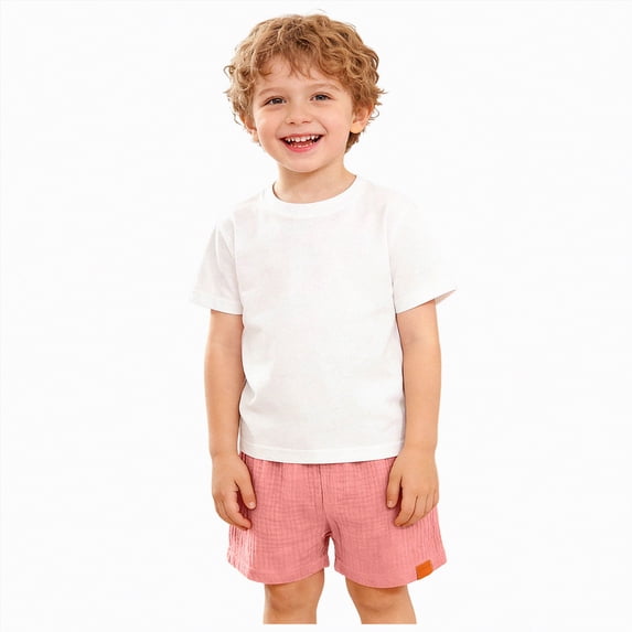Kogui Toddler Boy Shorts Toddler Boys'Shorts Summer Shorts Casual with Pockets 2t 3t (Pink,2-3 Years)