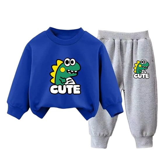 Kogui Toddler Boy Winter Clothes Boy's 2 Piece Outfits Graphic Hoodie Sweatshirt and Jogger Sweatpants Set Tracksuit 1T 2T (O,1-2 Years)
