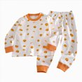 thumbnail image 1 of Kogui Toddler Boys Cotton Pajamas Set Long Sleeve Soft 2 Piece Print Sleepwear Pjs 4T 5T (Orange,4-5 Years), 1 of 4