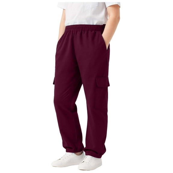 Kogui Toddler Boys Pants Joggers Boys Sweatpants - Active Boys Joggers for Kids - Performance Casual Pants 4T 5T (Wine,4-5 Years)