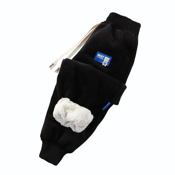 Kogui Toddler Boys Pants Joggers Boys Sweatpants - Soft Cargo Jogger Pants - Athletic Pants for Boys Size 3T 4T (Black,3-4 Years)