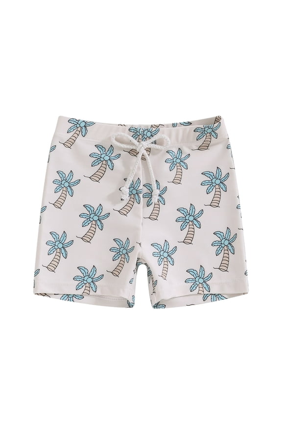 Toddler Boys Short Swim Trunks Boys Swim Trunks with Compression Liner Casual Bathing Suit for Kids Swim Shorts 12 18 Months (Beige,12-18 Months)