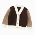 thumbnail image 1 of Kogui Toddler Cardigan Sweater Toddler Baby Boy Girl Embroidery Long Sleeve Button Up Cardigan Knit Sweater Fall Winter Clothes 2T 3T (Coffee,2-3 Years), 1 of 9