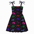 thumbnail image 1 of Kogui Toddler Casual Dress Toddler Girl Baby Heart Fly Sleeve Mesh Layered Princess Dress Little Girls Summer Tulle Dresses 3T 4T (Dark Blue,3-4 Years), 1 of 3