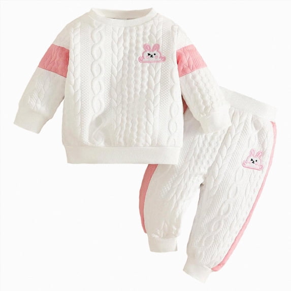 Kogui Toddler Clothes for Girls Fall Kid Toddler Girl Clothes Sleeve Top+Bottom Jeans Pants 2PC Fall Winter Outfit Set 3 6 9 12 18 Months 2T 3T 4T 5T (Beige,3-4 Years)