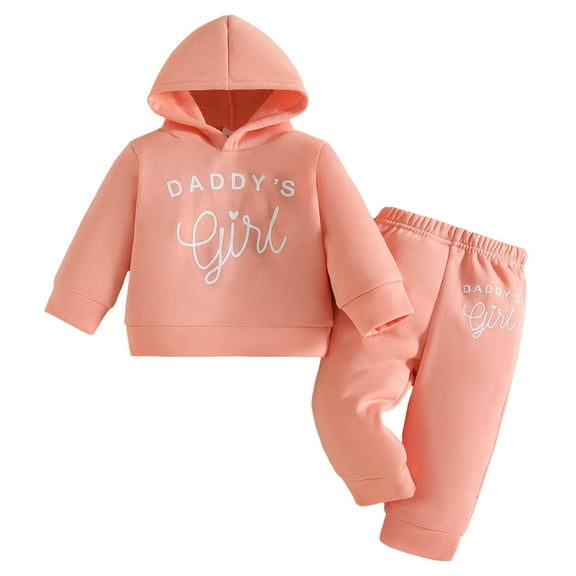 Kogui Toddler Girl Fall Clothes Autumn Winter Newborn Girls Clothes Print Hoodies Sweatshirt And Sweatpants Outfit Suit Infant Girls Clothing Set Size 2T 3T (Pink,2-3 Years)