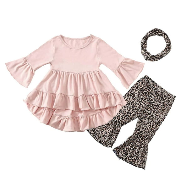 Kogui Toddler Girl Fall Outfits Kids Toddler Girls Clothes Outfits 2 Piece Tops Long Sleeve Fashion Fall Winter Clothing Set Size 3T 4T (R,3-4 Years)